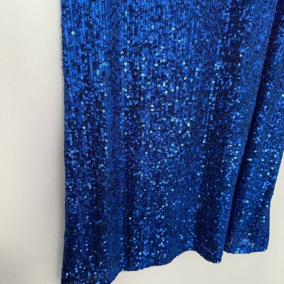 Elegant Blue Sequin Sparkly Party Dress Dress Size S/M - Picture 3 of 10